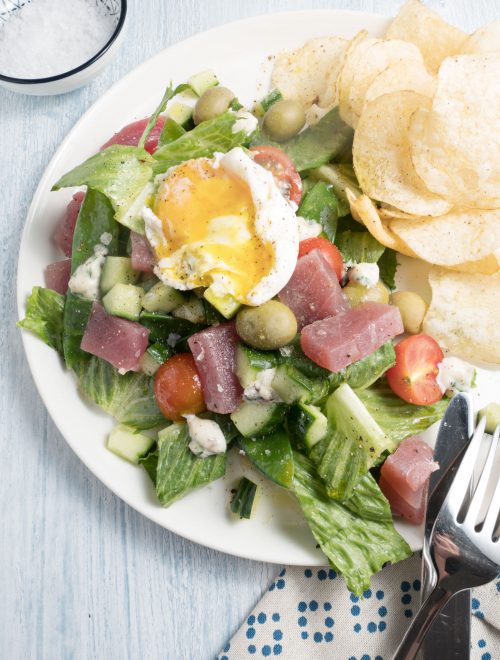 Salad Nicoise poached egg