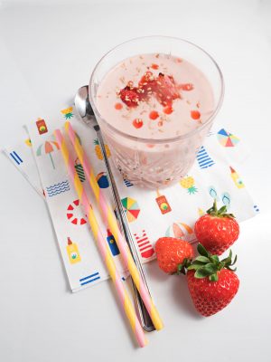 strawberry tahini smoothie