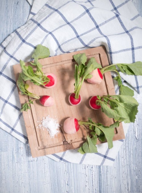 butter dipped radishes
