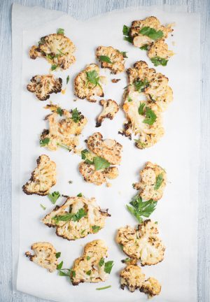 oven roasted parmesan cauliflower