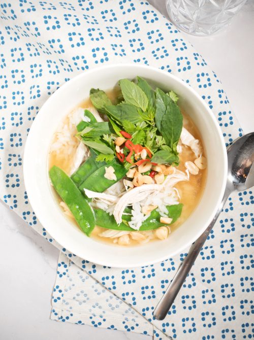 ginger chicken rice soup