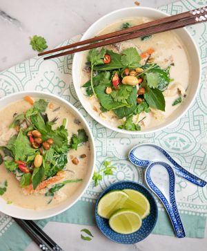 peanut coconut soup with chicken